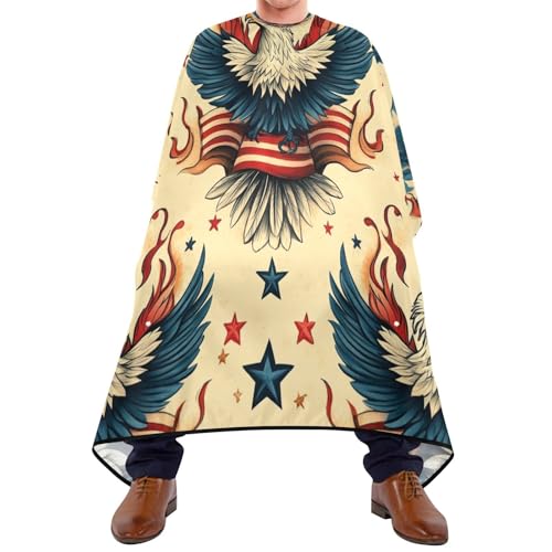 Kigai Falcons Hair Cutting Cape for Men & Women Waterproof Barber Cape Professional Hairdressing Salon Styling Apron with Adjustable Closure Snap