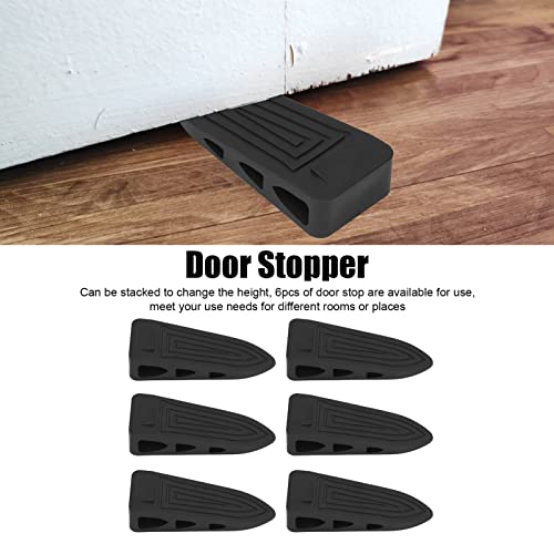 Cuñas de tope de puerta de goma apilables con base flexible para protección 5