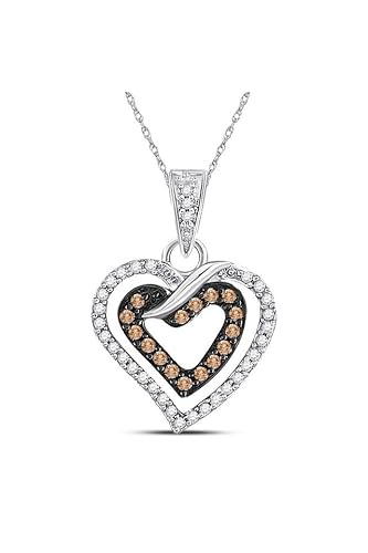 RJ_Enterprises7 0.25 Cttw Round Cut Created Brown and White Diamond