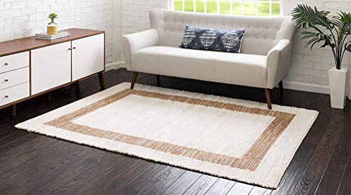 Tapete rectangular Unique Loom 61x91 cm blanco natural miniatura 3