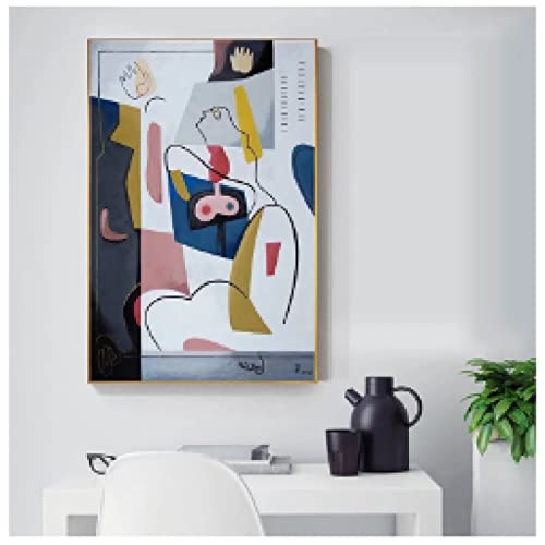 Unique Affiche Décor Oeuvre Toile Lignes Noires Premium - 2