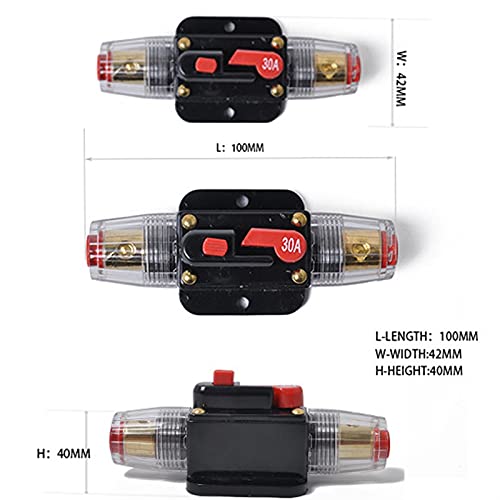 Fusible de 20A disyuntor automatico de audio para coche de 12V 3
