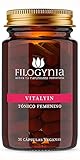 Filogynia Vitalyin - Cápsulas Veganas de Maca para Mujeres | Fabricado en España | Bienestar y Vitalidad Femenina | Complemento Alimenticio con Ingredientes Naturales | Tónico Femenino | 30 Cápsulas