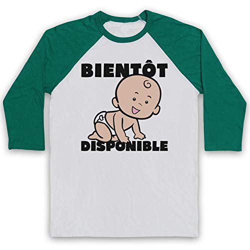 T-shirt de baseball retro femme enceinte manches 3/4 coming soon bientot disponible