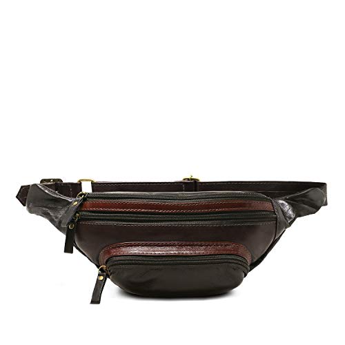 Pochete Masculina de Couro Fred - Chocolate/Pinhão