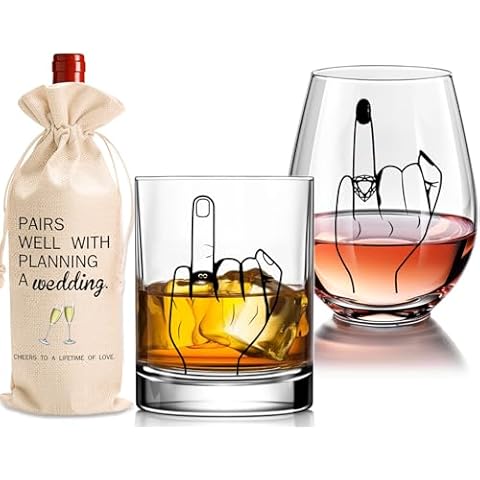 comfit Wedding Gift for Couples - Fiancé Gifts for Her,Cool Wedding Gifts for Bride and Groom,Wine Bag Gifts for/Newlywed/Newly Engaged Couple Cover