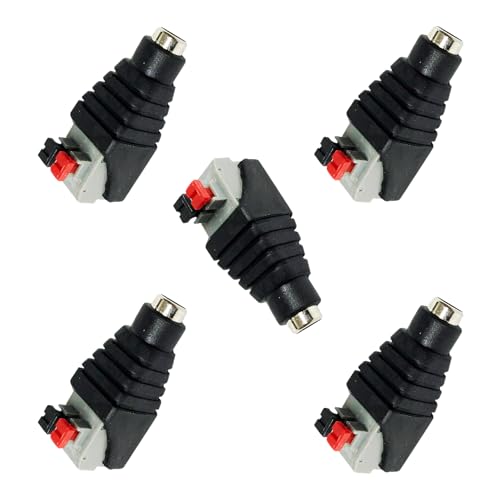 DC12V ���X�d���R�l�N�^ DC5.5x2.1mm DC12V �o�������爳�̓A�_�v�^�[�ւ̐M�����̍��� LED �p�G�l���M�[����