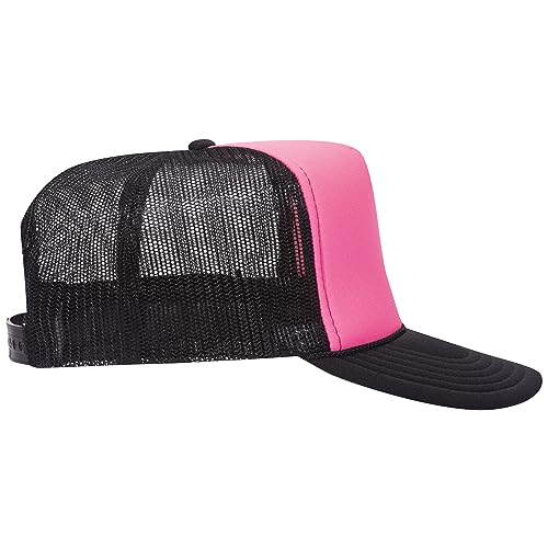 Image of OTTO Polyester Foam Front 5 Panel High Crown Mesh Back Trucker Hats in 97, Bulk, Wholesale