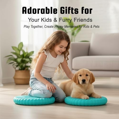 Image of Wobble Cushion Core Balance Disc, Wiggle Seat for Sensory Kids to Stay Focused, Non-slip Balance Pads with Inflation Pump for Physical Therapy & Core Strength