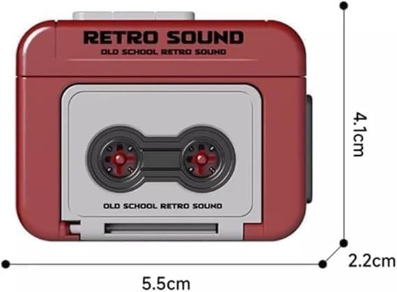 Image of Retro Sound Mini Voice Recorder Keychain - Cute Cassette Style Audio Recording Device with Playback | Portable Keychain Gadget for Bag, Car & Bike | Random Color (Blue /Brown)
