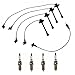 TRQ Ignition Coil & Spark Plug Kit Iridium 5 Piece Compatible with 1993-1996 Toyota Camry L4 2.2L