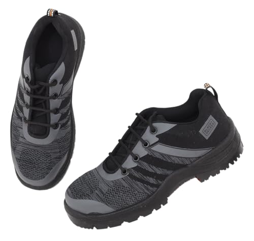 BLACK+DECKER Flyknit Grey Black Sporty Design Safety Shoes for