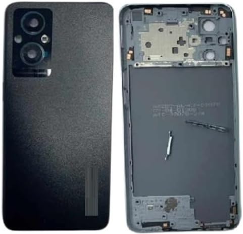 (SPAREWARE) Back Panel Body Back Cover Back Glass Panel for Oppo F21 Pro 5G -Black(Middle Ring + Back Panel All Logo)