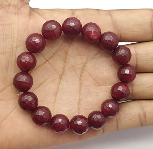 Bracelet rubis calcédoine 10mm, le cadeau de méditation idéal