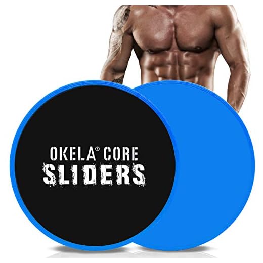OKELA Exercise Core Sliders, 2 Pack Sport Dual Sided Gliding Discs Use on All Surfaces,Abdominal Exercise Equipment,Home Fitness Equipment, Perfect for Abdominal&Core Workouts