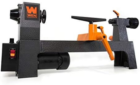 WEN LA3421 3.2-Amp 8-Inch by 13-Inch Variable Speed Mini Benchtop Wood Lathe , Black