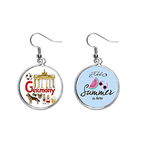 Pendientes de sandía regalo para viajeras amantes de Alemania