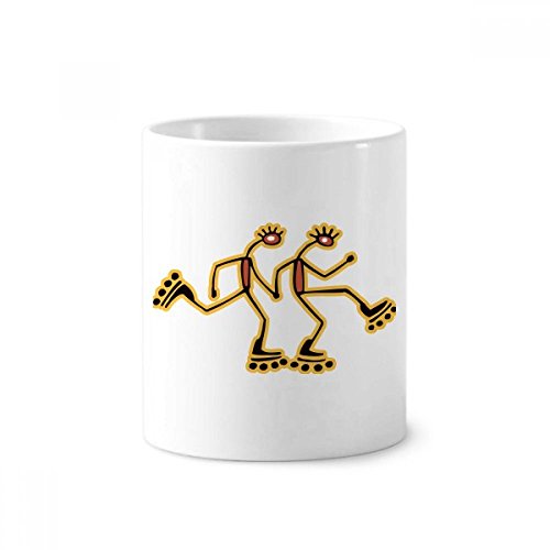 Porte-brosse à dents Egypte céramique robuste blanche tasse stable 350ml