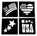 USA Colors Mini Face Paint Kit. Includes Blue Red & White Makeup