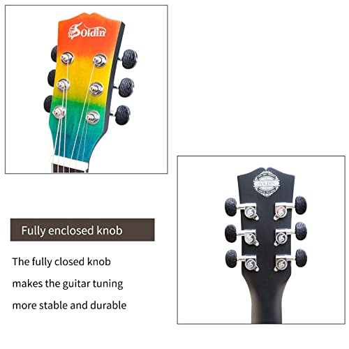 Soldin Kit de guitare acoustique pour débutant de 101,6 cm avec sac de transport, support de guitare, accordeur, sangle… - Les Beatles, Paul McCartney, John Lennon, RIngo Starr, George Harrison Soldin Kit de guitare acoustique pour débutant de 101,6 cm avec sac de transport, support de guitare, accordeur, sangle… – Image 6