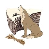 Unfinished wooden Sitting Wolf cutouts are made of quality natural wood for durable use; with smooth surface, easy to paint and write. Sitting Wolf size about: 3.9inch/ 10cm; Thickness: 0.1inch/ 0.25cm; You may stain, drill, curve and decorate them a...