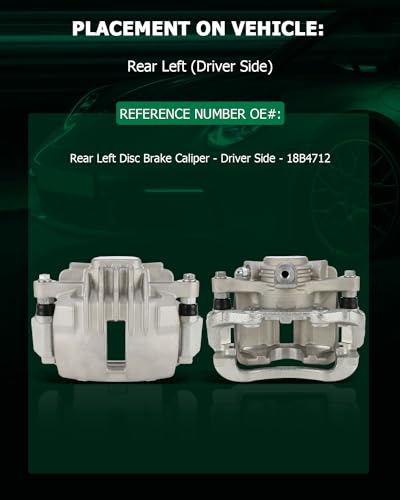 Image of SCITOO Rear Left Brake Caliper With Bracket 18B4712 Compatible For Chevy Blazer 98-05 For Chevy S10 98-04 For GMC Jimmy 98-05 For GMC Sonoma 98-04 For Isuzu Hombre 98-00 For Oldsmobile Bravada 98-01