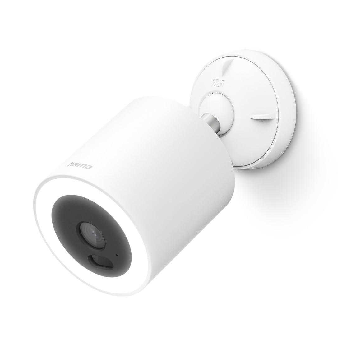 Hama WLAN Überwachungskamera außen (mit Bewegungsmelder und Licht, Outdoor WLAN Kamera IP65 mit Infrarot-Nachtsicht, Farbnachtsicht, Personenerkennung, Sprechfunktion, Aufzeichnung, Speicher) weiß