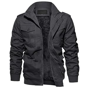 EKLENTSON Males’s Winter Jacket with Multi P...
