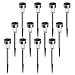 iHomy Stainless Steel 12 Pack Outdoor Solar Garden Lights