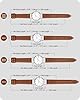 Fullmosa Watch Strap, Genuine Leather Watch Straps with Stainless Metal Clasp, Quick Release Replacement Bands, 14mm 16mm 18mm 19mm 20mm 22mm 24mm, Brown #4