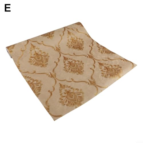Papel pintado 3D clásico para tapar imperfecciones de la pared con PVC texturizado elegante 6