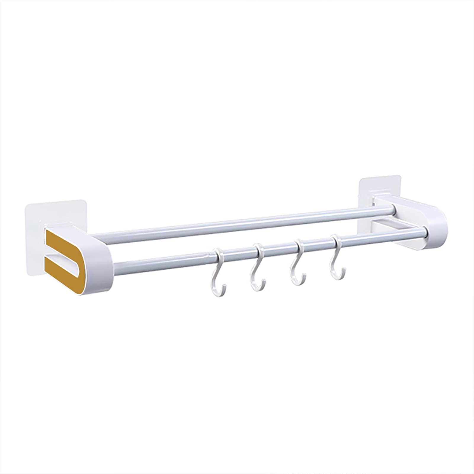 Toallero,Toallero,Toallero de Mano para Pared de baño,Toallero de Pared,Toallero para baño con Gancho,Toallero de Doble Poste sin taladrar,ABS,Azul/Gris/Amarillo,1PCS.