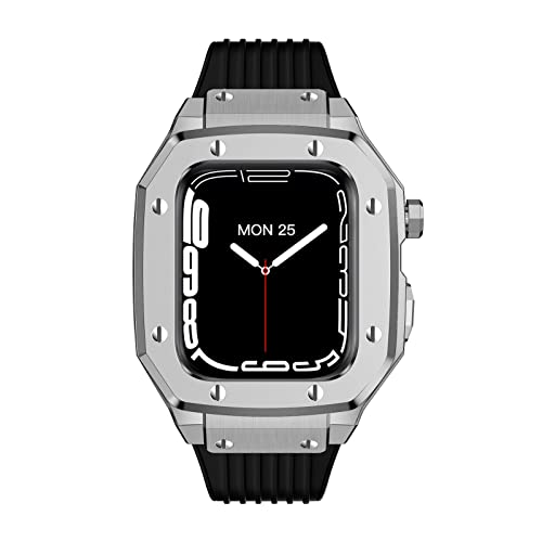Bracelet alliage pour Apple Watch 45mm : kit modification luxe cadre métal femmes
