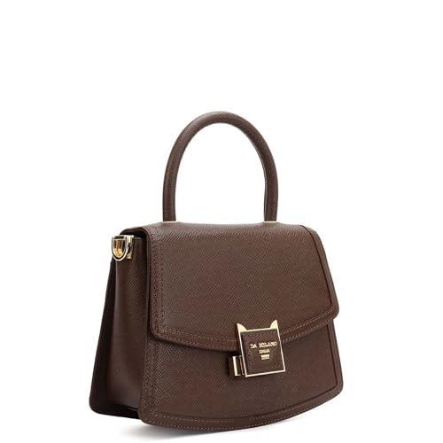 Image of Da Milano Leather Satchel Bag for Women (01019SOL)