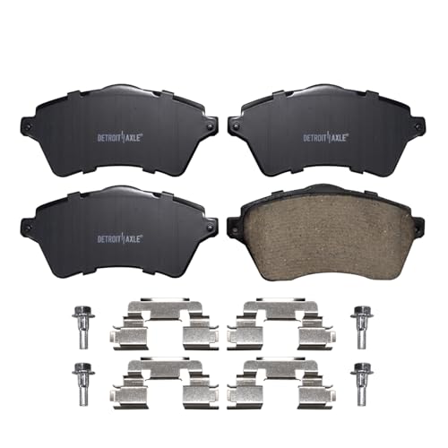 Image of Detroit Axle - Front Brake Pads for 02-05 Land Rover Freelander, Ceramic Brake Pads w /Hardware 2002 2003 2004 2005 Replacement