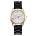 Produktbild 2020 Neu Unisex Herren Chronograph Quarz Uhr mit Leder Armband Netzgürtel aus Silikon Facebook/Ins/Tumblr/Twitter/Geschäft/Mode/Geschenk NO08 Uhr Damen roségold damenuhr schwarz(BEinstellbar)