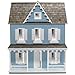 Hobby Lobby Vermont Farmhouse Jr. Dollhouse Kit, 1:12 Scale, 7 Rooms, Unfinished, 24.25W x 17.63D x 29.38H inches
