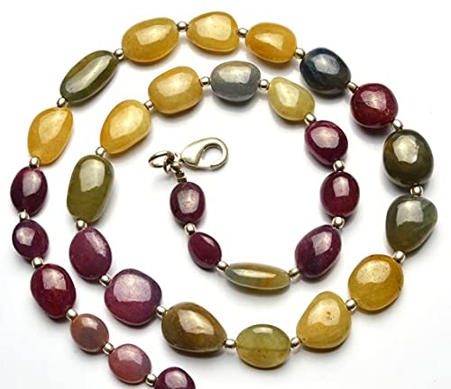 Saphir multicolore naturel pour composer un collier d'été élégant et coloré