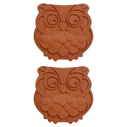 Fox Run Terracotta Brown Sugar Keeper and Saver, Owl, Set of 2