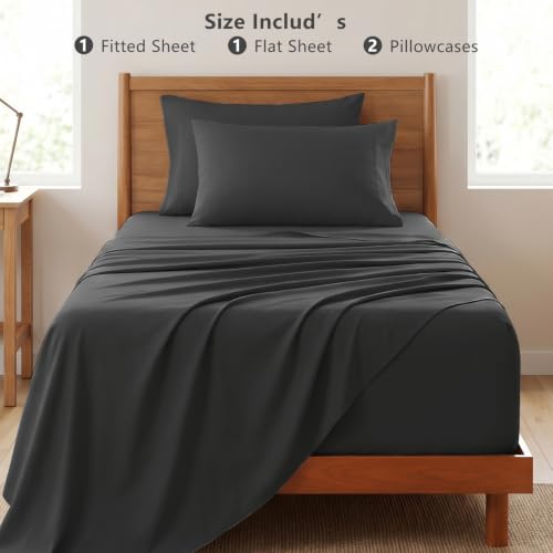 Image of CozyLux 4-Piece Twin XL Sheets, Fits 18-21 Inch Mattresses, Oeko-TEX