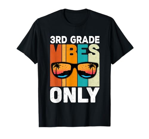 3rd Grade Students Vintage Vibes Only Back to School T-Shirt