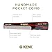 Kent R18T Handmade All Fine Tooth Pocket Comb for Men, Hair Comb Straightener for Everyday Grooming Styling Hair, Mustache and Beard, Use Dry or with Balms, Saw Cut and Hand Polished, Made in England