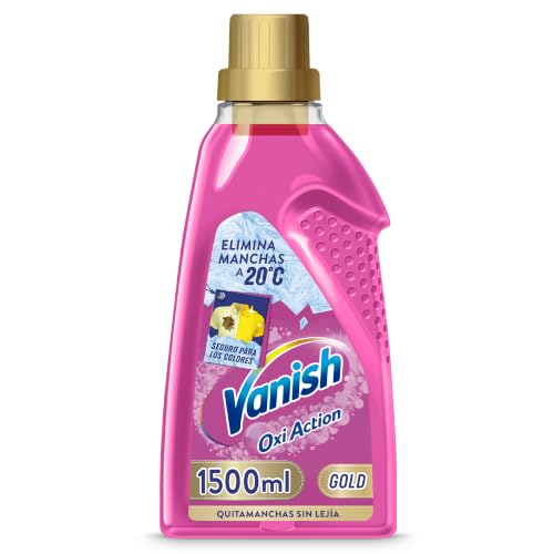 Vanish Oxi Action Gold Quitamanchas multipoder para la ropa, Elimina Olores y Evita Desteñidos, en gel, sin Lejía, 1500ml