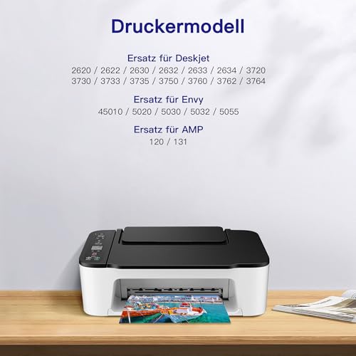 VVQV 304 XL Druckerpatronen Multipack 304XL Ersatz für HP 304 Druckerpatronen schwarz und Farbe für HP Envy 5000 5030 5010 5020 5032 5020 für HP Deskjet 3750 2630 2620 2622 3720 3730 3760 3762