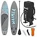 Produktbild in.tec Paddleboard Waimea 320 x 76 x 15 cm Stand Up Paddle Board bis 150 kg SUP Surfboard aufblasbar Grau