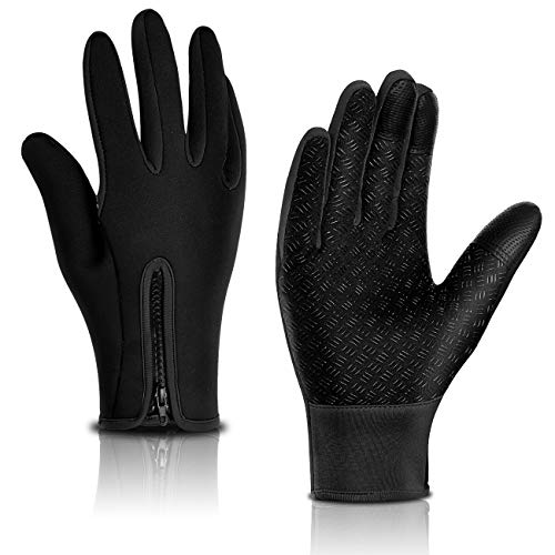 Nurbijar Winter Gloves Touch Screen Adjustable Thermal Warm Outdoor Cycling Gloves for Man and Woman
