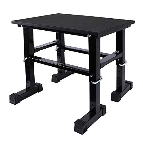 POWER GUIDANCE 5 in 1 Metal+Wood Adjustable Jumping Stool, Easy to Assemble, Non-Slip Surface and Rounded Corners for Safety Apply to Jump Training, Aerobic HIIT MMA Box-Squats etc Plyometrics