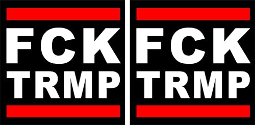 Juego de 2 pegatinas para el coche FCK Política 10 x 10 cm, autoadhesivas, antipolíticas, para coche, moto, ordenador portátil, ventana, SPD, AFD, CDU, CSU, verde, izquierda, FDP (Trump)