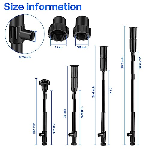 Image of Water Fountain Spray Head Set, All in One Nozzle Kit for Pond Pumps, 3 Fountain Patterns: Blossom, Mushroom and Two-Tier Patterns,-L