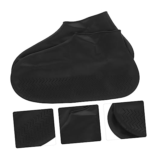 Cubre zapatos de silicona negros para hombre, impermeables y resistentes para exterior, talla L miniatura 5